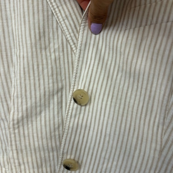 Theory Striped Beige Blazer - Picture 4 of 5